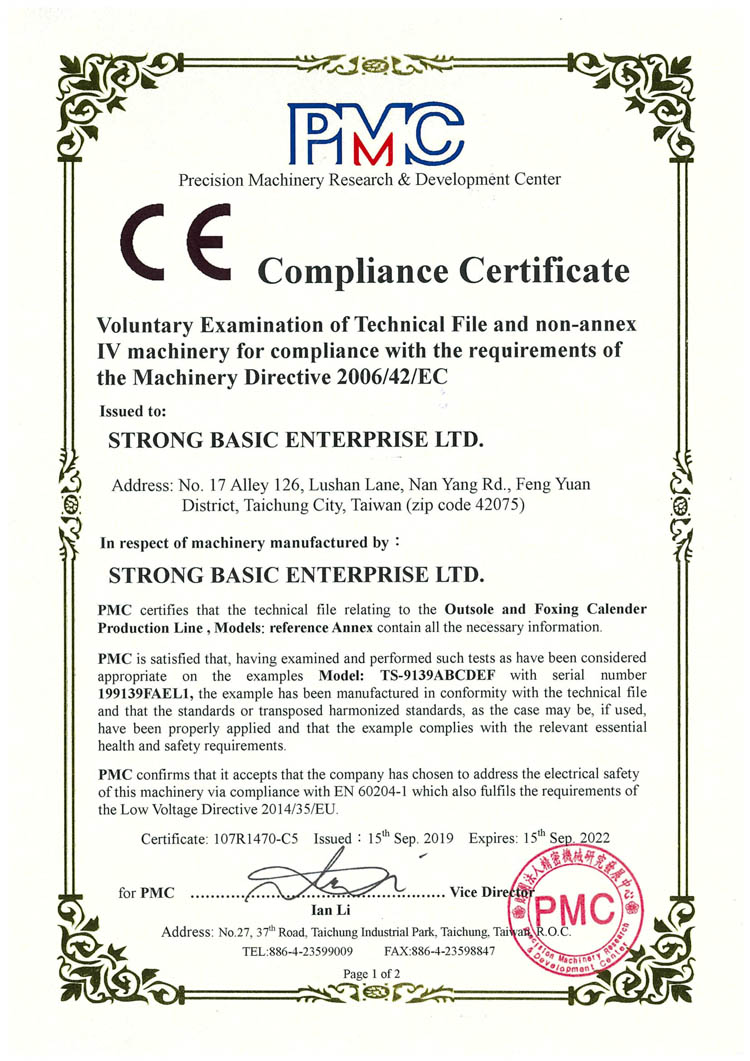 Certificat CE TS-9139